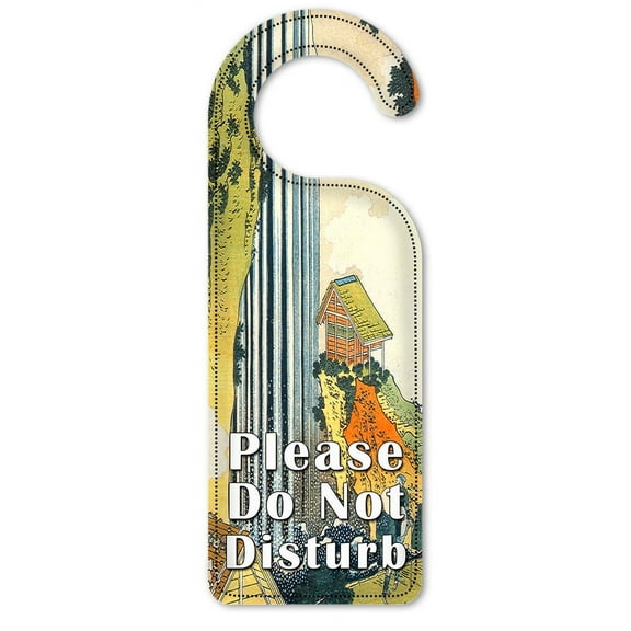 Do Not Disturb Door Knob Hanger Sign - Hokusai: Kirifuri Waterfall