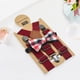 thumbnail image 5 of Conjunto de tirantes y pajarita para niños. Incluye 3 clips metálicos en forma de Y. Tirantes ajustables con elástico para disfraces formales. borgoña, 5 of 10