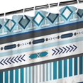 thumbnail image 3 of Blue Geometric Triangle Diamond Pattern Shower Curtain 36"x72" ,Bathroom Decorative Shower Curtains Set with 12 Hooks,Modern Waterproof Washable Shower Curtain, 3 of 6