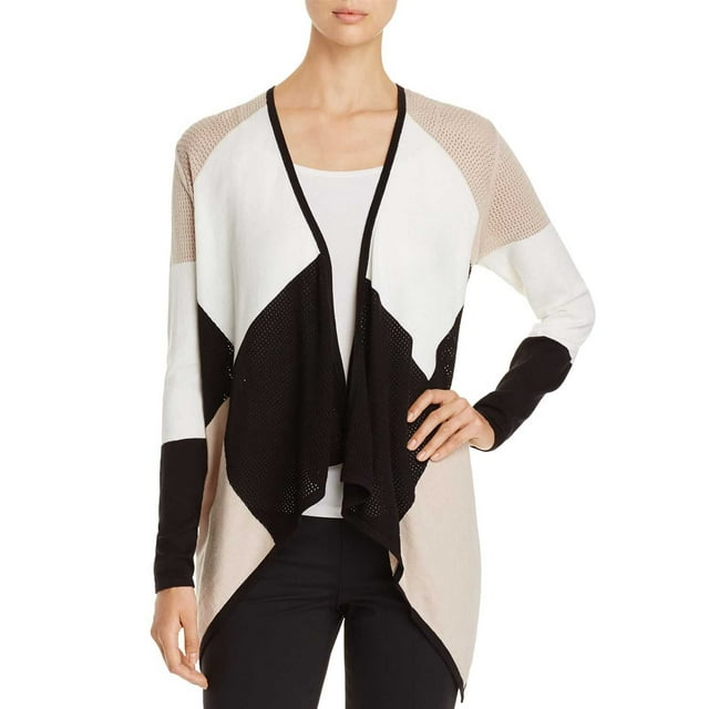 Avec Cardigans à Blocs de Couleur Drapés pour Femmes, Couleur Bloc, Grand