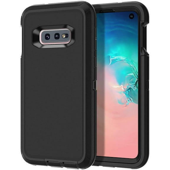 Designed for Samsung Galaxy S10e Heavy Duty Case, Triple Layer Protection Shockproof Dropproof Dustproof Anti-Scratch Phone Case Cover for Samsung Galaxy S10e,Black