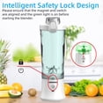 thumbnail image 5 of Licuadora portátil, licuadora de tamaño personal para batidos y batidos, mini licuadora recargable por USB, taza exprimidora fresca con motor más fuerte, mezclador de frutas para cocina, hogar, viajes, 5 of 5