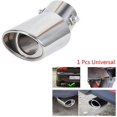 thumbnail image 2 of HAHDAXIA Universal Stainless Steel Exhaust Muffler Tip Pipe Car Oval Rear Exhaust Curved TailPipe Muffler Vehicle Modification, 2 of 6