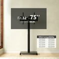 thumbnail image 2 of FITUEYES Rolling TV Stand - Mobile Cart For 32-75 Inch TVs With Swivel & Height Adjustment 2 of 5