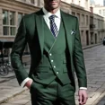 thumbnail image 4 of Trajes para hombres Disfraces de alta calidad 2024 Blazer Chaleco y pantalones 3 piezas Vestido de noche de negocios de boda Conjunto de traje de hombre de corte entallado, 4 of 5