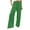 Green, variant on Linen Pants Women Palazzo Pants Gaucho Pants High Waist Wide Leg Pants For Women Smocked Elastic Waist High Waist Loose Comfy Casual Pants With Pockets Baggy Pants Beach Pants Green XL