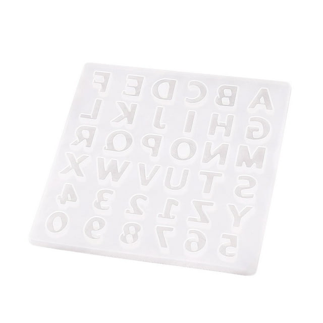 Billuyoard Molde de cristal de resina con forma de número de letra, resistente al calor, DIY, fabricación de joyas colgantes, molde, herramienta de Herramientas y accesorios para hornear Billuyoard HA081833-00B