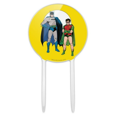 Acrylic Batman and Robin Cake Topper Party Decoration for Wedding Anniversary Birthday Graduation