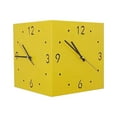 thumbnail image 1 of Reloj de pared de esquina de doble cara que no marcan el reloj de esquina cuadrada decorativa moderna y silenciosa para el dormitorio Café Shop Amarillo, 1 of 8