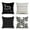 BLACK,WHITE, variant on Hazel Tech 18” x 18” Black & White Geometric Linen Decorative Pillow Covers (4 Count)