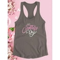thumbnail image 3 of Mothers Day Pink White Text Racerback Tank Women -Image by Shutterstock, Female XX-Large, 3 of 4