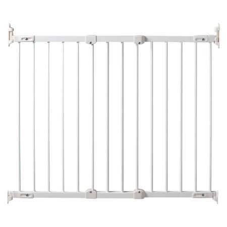 KidCo Angle Mount Safeway Stair Top Baby Gate for Child Safety, 42.5 x 30.5 inch, White