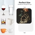 thumbnail image 6 of Disketp Skeleton Hand Rose Butterfly Funny Coasters,4 Pcs Leather Coasters with Holder, Perfect Housewarming Hostess Gifts,Protect Furniture from Water Marks Scratch and Damage-Square, 6 of 6