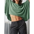 thumbnail image 4 of Women's T-shirt Round neck short-sleeved casual tops Elegant solid colour T-shirt tops, 4 of 6