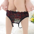 thumbnail image 2 of Panties for Women,Elegant Lace Underwear for Women Comfortable Seamless Briefs and Thongs Apparel,Womens Underwear,Black,One Size, 2 of 6