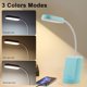 thumbnail image 5 of Lámpara de mesa de aprendizaje LED recargable con soporte para bolígrafo, luz de noche junto a la cama con salida USB, 5 of 6