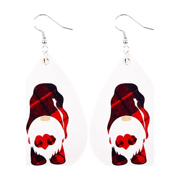Pendientes colgantes Xihbxyly de cuero diseño personalidad moda navideña