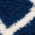 thumbnail image 3 of SAFAVIEH Dallas Jerrie Geometric Shag Area Rug, Navy/Ivory, 6' x 6' Round, 3 of 7