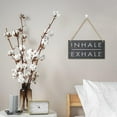 thumbnail image 6 of Funny Farmhouse Style Wood Sign Inhale Exhale Wall Art Inspirational Quotes Black And White Gym Decor Home Hanging Wall Decor Front Porch Bathroom Wooden Sign 6X12 Inch, 6 of 7