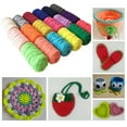 thumbnail image 5 of Fancy Yarns DIY bag handbag carpet cushion Cotton Cloth T-Shirt Yarn Soild Color Knitting Crochet Yarn Pet Cave Basket Crochet Bag Fabric Yarn 250g 8.1oz, 5 of 6