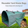thumbnail image 6 of 71 Gallon Garden Leaf Collection Bag, Semi-Circular Dustpan Compatible Heavy Duty Yard Waste Sack, Large Capacity Lawn Cleanup Garbage Can Liner, 6 of 7