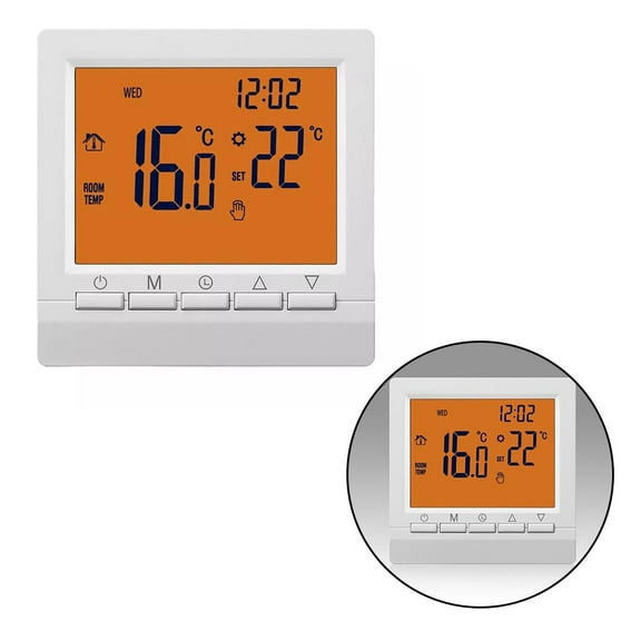 Thermostat For House Wall-Mounted Smart LCD Screen Battery Powered Thermostat