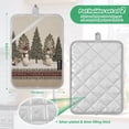 thumbnail image 3 of 2 Pack Pot Holders for Kitchen Heat Resistant Hot Pads Sets for Cooking Baking Snowmen and Deer in The Forest, 3 of 7