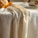 thumbnail image 2 of XmhyTop-A Mantel cuadrado con textura tejida beige de 120 x 120 cm, 1 pieza para decoración rústica de granja, estilo A, 2 of 4