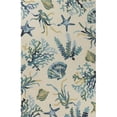 thumbnail image 1 of HomeRoots 349932 7 ft. 6 in. x 9 ft. 6 in. UV-Treated Polypropylene Ivory & Blue Area Rug, 1 of 1