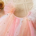 thumbnail image 4 of THDHVS Summer Dresses for Kids,Girls Casual Dresses,Girls' Summer Sleeveless Ruffled Lace Round-Neck Embroidery Mesh Princess Bow Skirt, 4 of 7