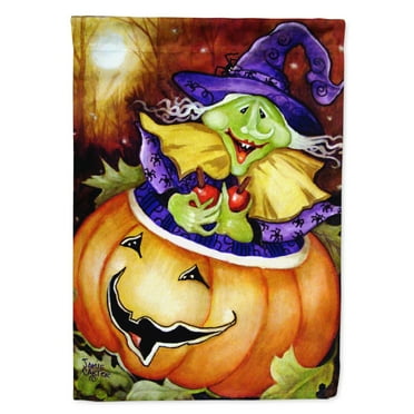 Carolines Treasures PJC1004GF Bewitched and Glowing Halloween Flag Garden Size  Small multicolor