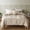 5pcs-beige/Linen, variant on Simple&Opulence Flax Cotton Blend Duvet Cover Set Twin Size Solid Color Linen Breathable Farmhouse Bedding 2-Piece (White, 68"x86")