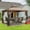 Light Brown, variant on EGEIROS LIFE 12 Ft. X 10 Ft. Double Roof Patio Gazebo With Mosquito Net (Brown)