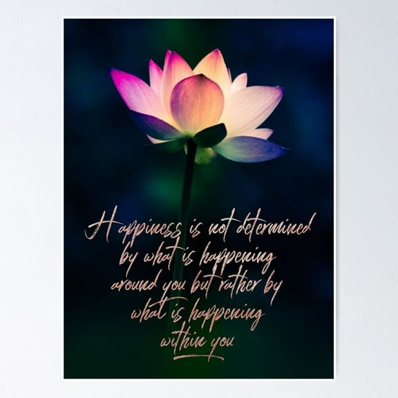 Happiness Is Within You Poster- Unframed Poster | Wall Art | Perfect For Home Decor & Gifts, 8x12