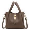 thumbnail image 1 of Bolso Tipo Cesta Cruzado Cubo para Mujer Piel Sintética Sólida Viajes, 1 of 9