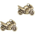 thumbnail image 2 of 2pcs Motorcycle Shape Pendant Funny Key Ring Pendant Hanging Decor Charms Jewelry Making Accessories for Keychain Necklace (Golden), 2 of 6