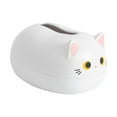 thumbnail image 2 of Noehoiugi Cat Tissue Box Holder, Kitten Tissue Holder Cartoon Cat Tissue Napkin Box Cute Tissue Box Cover Napkin Storage Container For Kitchen Living Room(White), 2 of 4