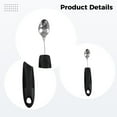 thumbnail image 3 of 3 Pcs Adaptive Utensils Set, Bendable Anti-Shake Comfort Grip Eating Aids for Elderly, Stainless Steel Weighted Silverware with Black Rubber Plastic Handle, Include Fork, Spoon and Small Spoon, 3 of 5