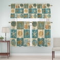 thumbnail image 5 of Abstract Marble Curtain Valances Set Gradient Blue Gold White Texture Kitchen Curtains 36&nbsp;inch Length Rod Pocket Valance and Tiers 3 Piece Set Small Bedroom Bathroom Laundry Decor, 5 of 9