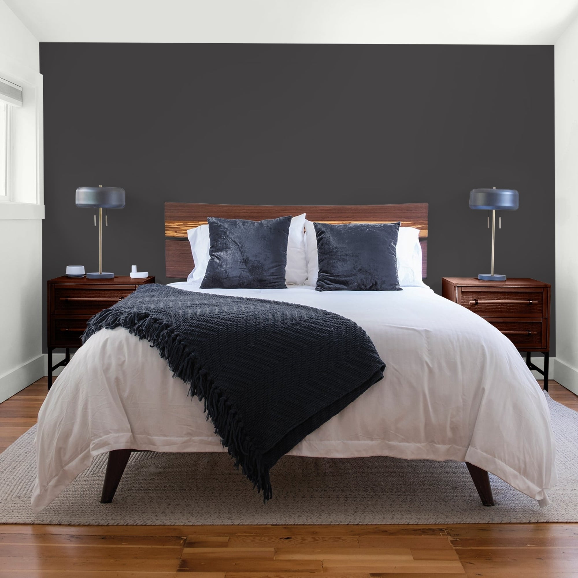 Glidden HEP Black Magic / Black Flat Interior Paint with Primer, 1 Quart