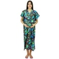 thumbnail image 6 of Bimba Nursing Kaftan Cotton Maternity Night Gown, Front & Side Buttons With Belt, 6 of 7