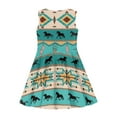 thumbnail image 3 of Renewold Trendy Tank Dress for Girls Southwest Aztec Horse Sleeveless High Waistline Dress 15-16 Years Kids Toddler Daily Life Vacation Tour Twirl Swing Dresses, 3 of 5