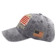 thumbnail image 6 of Minjewel Unisex 250th Anniversary Patriotic Baseball Cap Distressed Washed With "250 YEARS" Text Retro Adjustable Hat For Celebration,Gray, 6 of 7