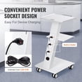 thumbnail image 4 of STAWAY Chariot de Laboratoire - Chariot Roulant à 3 Niveaux avec Douille Intégrée, Capacité de 220 lbs, Chariot Mobile en Métal Réglable pour Laboratoire, Clinique, Salon - Roues Pivotantes à 360°, 4 of 9