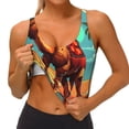 thumbnail image 3 of Balery Cool Camel Oasis Vibes Sujetadores deportivos con espalda cruzada para mujer, acolchados, sin costuras, de alto impacto, ideales para yoga, gimnasio, entrenamiento y fitness.-Small, 3 of 8