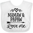 thumbnail image 3 of Inktastic Mamaw and Papaw Love Me Girls Baby Bib, 3 of 4