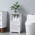 Topcobe Storage Cabinet, High PVC Bathroom Floor Cabinet, Free Standing Side Storage Organizer ...