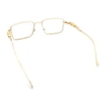 thumbnail image 7 of Jaguar Cougar Jewel Metal Arm Rectangle Hustler Fashion Eyeglasses Yellow Gold, 7 of 7