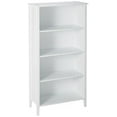 thumbnail image 2 of Kings Brand Furniture White Finish Wood 4-Shelf Bookcase, 2 of 4