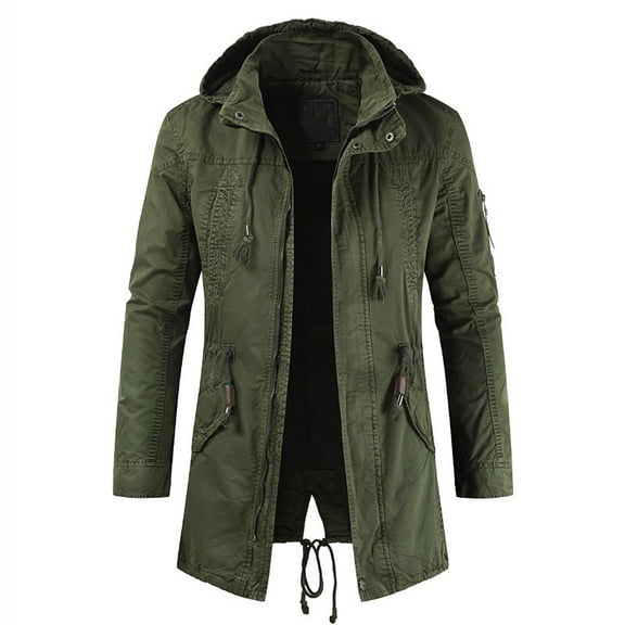Men's Lightweight Casual Jacket Long Coat for Outdoor Leisure Comfortable Stylish Windbreaker